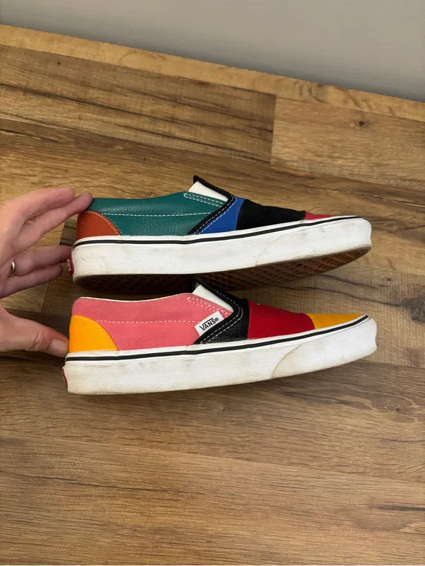 Vans Classic Slip On Patchwork Checkerboard Multicolor Sneakers Women’s - Image 6