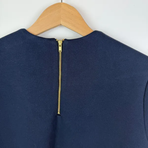 NWT Tuckernuck Francoise Dress Small Navy Knit Shift Old Money‎ Preppy Classic - Image 3