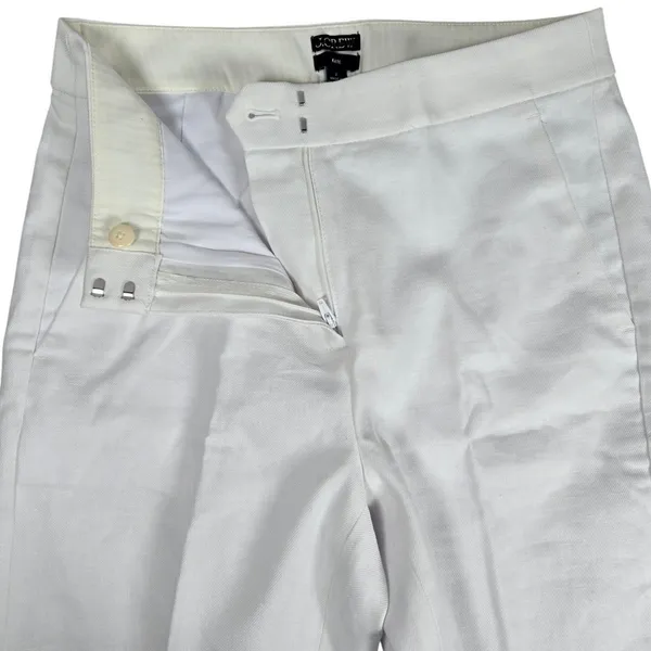 J. Crew Kate straight-leg pant in stretch linen blend White 2 BF407‎ NIB - Image 3