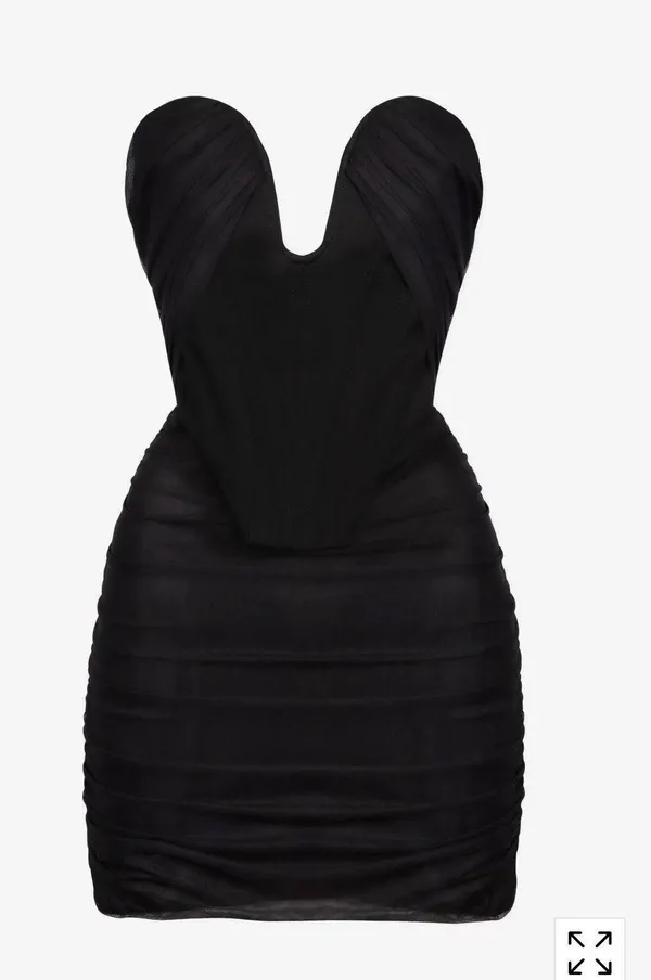 Heiress Beverly Hills Black Plunge Corset Dress - Image 4