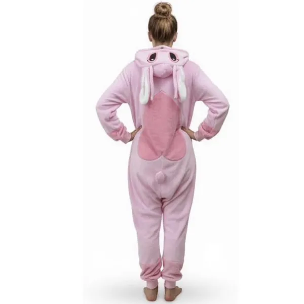 One-Piece Adult's Bunny Pajamas Halloween Cosplay Costume Sleepwear Small - Image 4