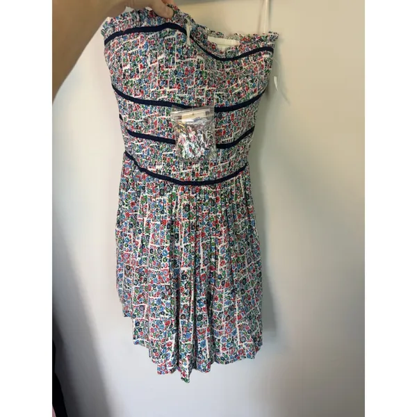 Free People Black/Brown Bali Checked Out Printed Dress - SZ M - NEW $138 - Image 4
