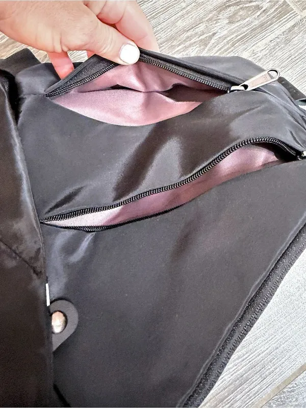 Black Slim Travel Anti-theft Crossbody Sling money and valuables Bag NWOT - Image 6
