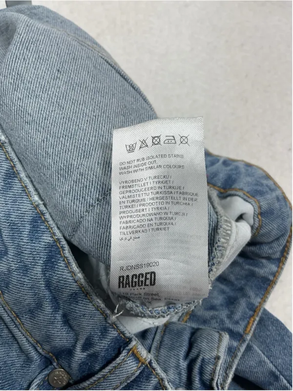 Womans Excellent Ragged Jean Blue Jeans Waist 30 Inch - Image 6