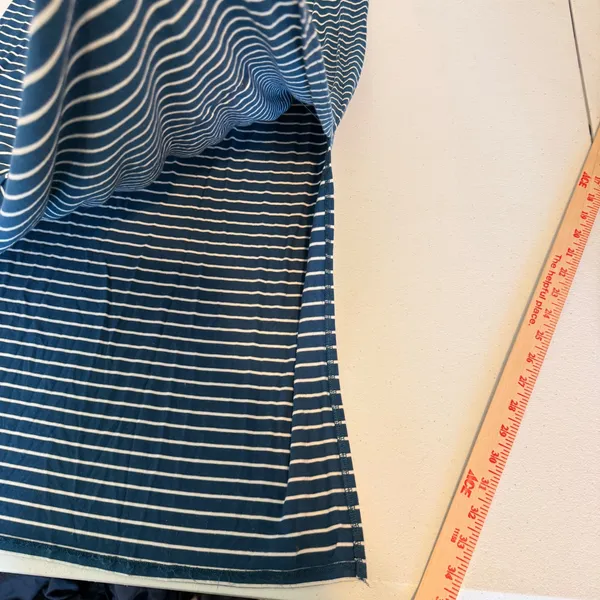 Matilda Jane Blue White Striped V-Neck Maxi Pocket Size L Cozy Beach Lounge‎ - Image 7