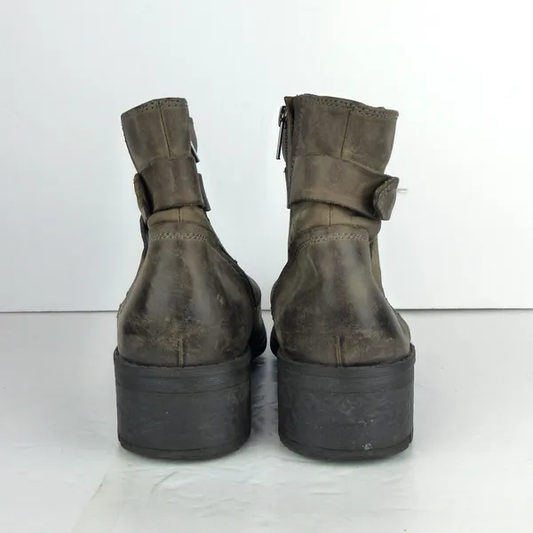 Clarks Artisan Mansi Calla Boots Womens 11M Brown Leather Straps Ankle Moto Boho - Image 9