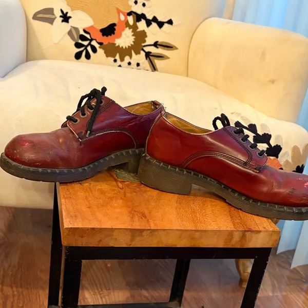 Vintage Dr. Martens Made in England Oxblood 3-Eye/1461 oxford's Women's sz 10 - Image 12