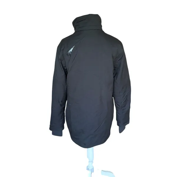 Spyder Duck Down Winter Jacket Black Shell Pink Interior Womens Size 10 Medium - Image 2