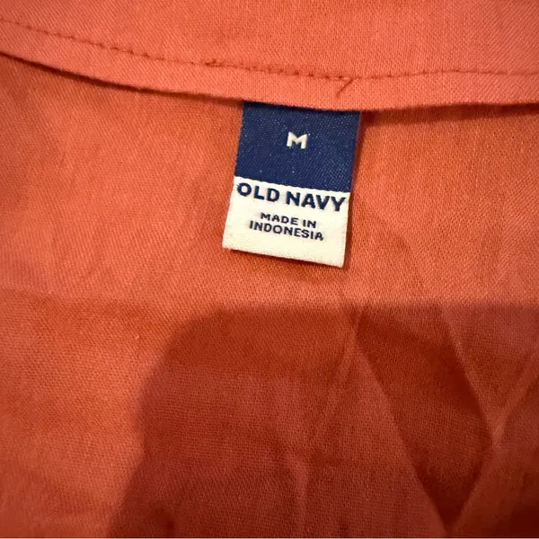 Old Navy NWT Mini Dress Women's Sz‎ Medium Amber Glow V Neck Tiered Short Sleeve - Image 6