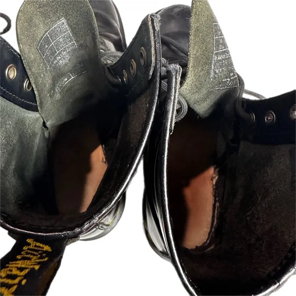 Dr. Martens 8-Eye Black Leather Lace-Up Combat Boots UK 6 US Women 8 - Image 6