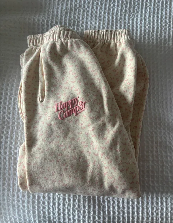 Happy Camper Floral Sweapants Pink - Image 2