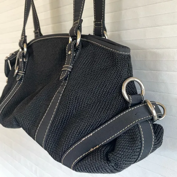 The Sak Black Knitted Baguette Purse - Image 4