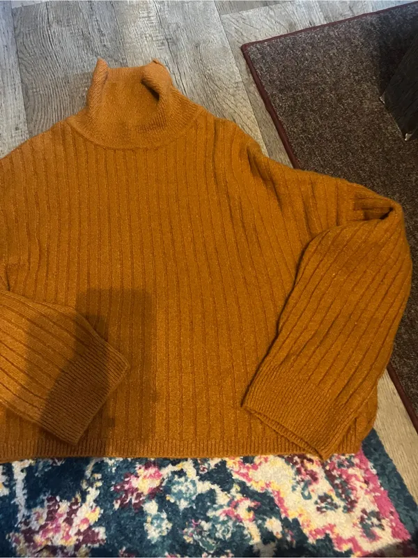 ASOS Women’s Ribbed Turtleneck Sweater - Rust - Image 2