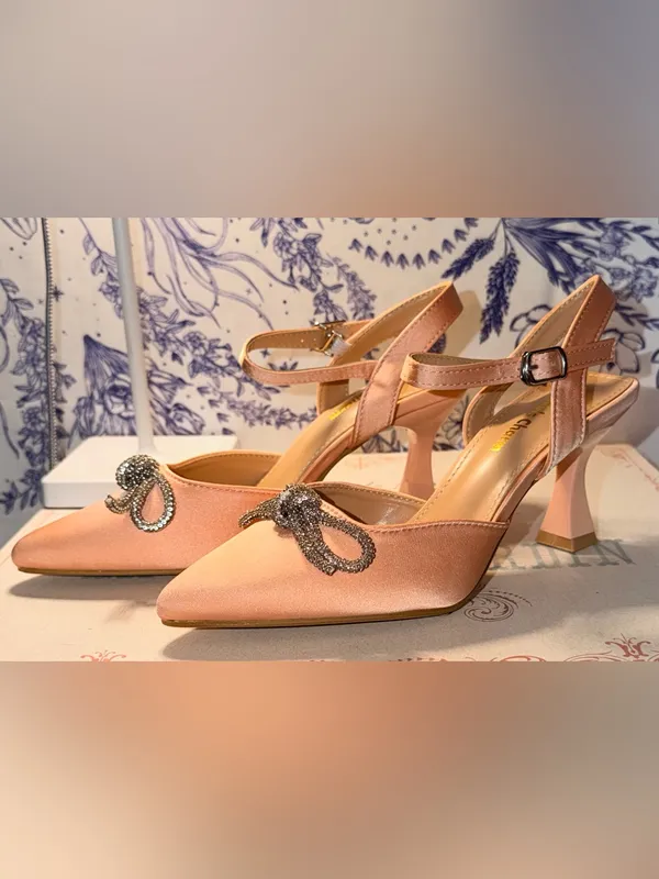 Pink Satin Pointed - Image 2