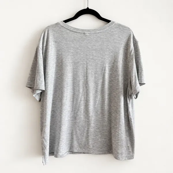 Auden Heather Gray Pajama T-Shirt Women’s XL Short Sleeve Lounge Sleep Tee - Image 3