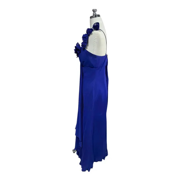 Adrianna‎ Papell Hailey One Shoulder Ruffle Chiffon Prom Gown Formal Women's 14 - Image 8