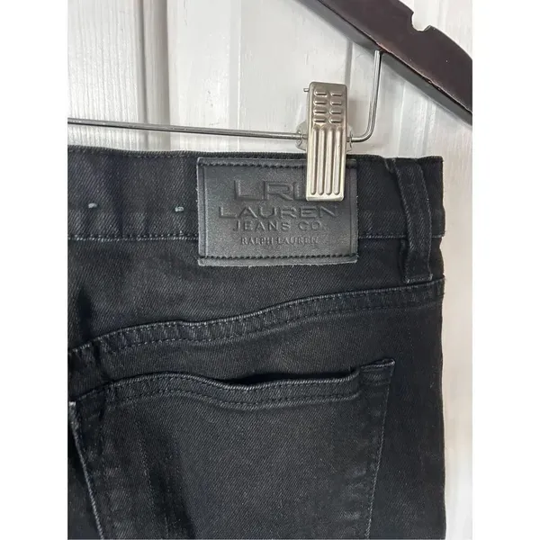 LRL Ralph Lauren LAUREN jeans company black jeans straight classic fit sz 8 wo - Image 5