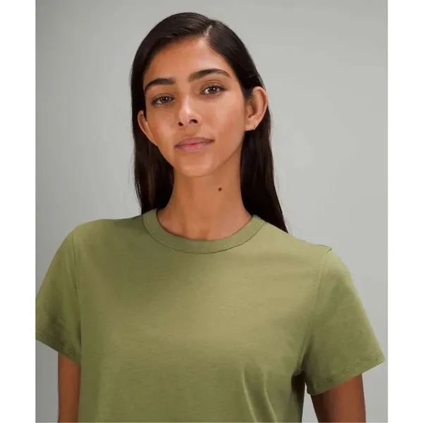 ✨ Lululemon Classic-Fit Cotton-Blend Bronze Green Sz Small T-Shirt✨ - Image 3