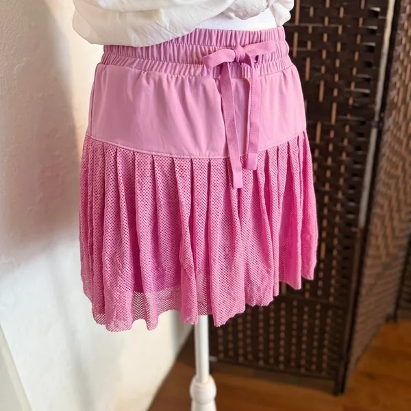 JoyLab Women's Pink Mesh Pleated High RiseTennis Skirt Size Small Fairy Core - Image 6