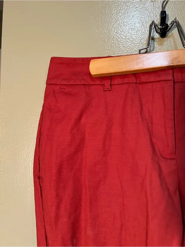 Ann Taylor Women's Size‎ 6 Skinny Dress Pant Burnt Red Orange Stretch Cotton - Image 4