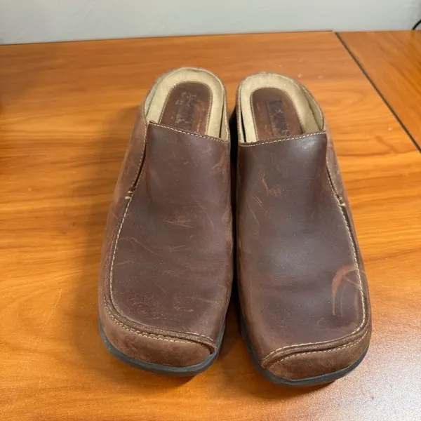 Timberland Slip On Loafer Mule Brown Leather Western Casual‎ Comfort Neutral - Image 2