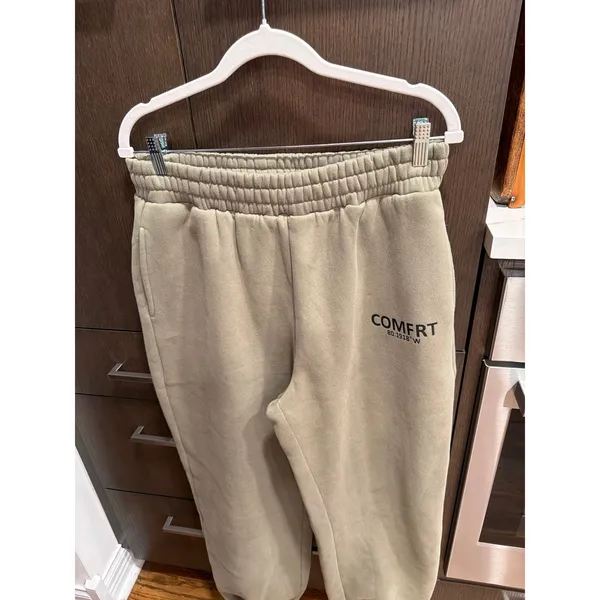 Comfrt sage green sweatpants women's large - Image 2