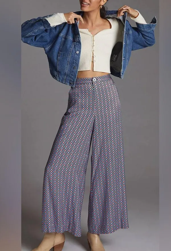 Anthropologie Maeve Wide-Leg Pants 2 - Image 2