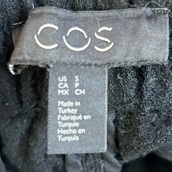 COS Black Pull On Elastic Drawstring Waist‎ Casual Pants Size Small - Image 4