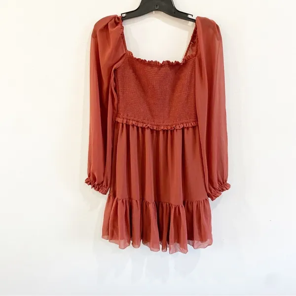 NWT‎ Aritzia Tempest mini dress Carmine Red Size Small - Image 3