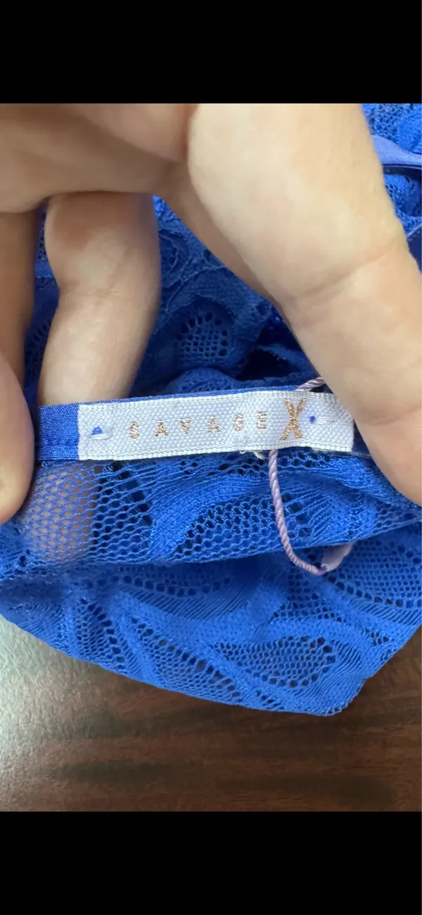 NWOT Savage X Fenty Savage Not Sorry Lace Bodysuit in Blue Cyber Cafe - Image 3
