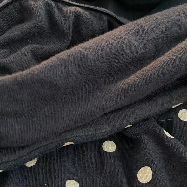 FINAL MARKDOWN Aeropostale Navy Blue Polka Dot Off-Shoulder Top medium - Image 5