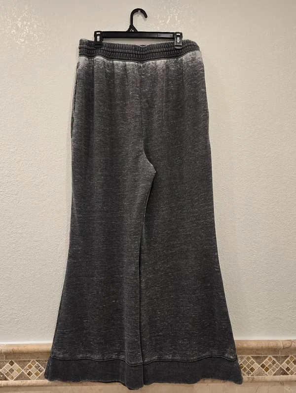 Free People Cozy Cool Girl Lounge Pants in a washed black grey finish XL - Image 3