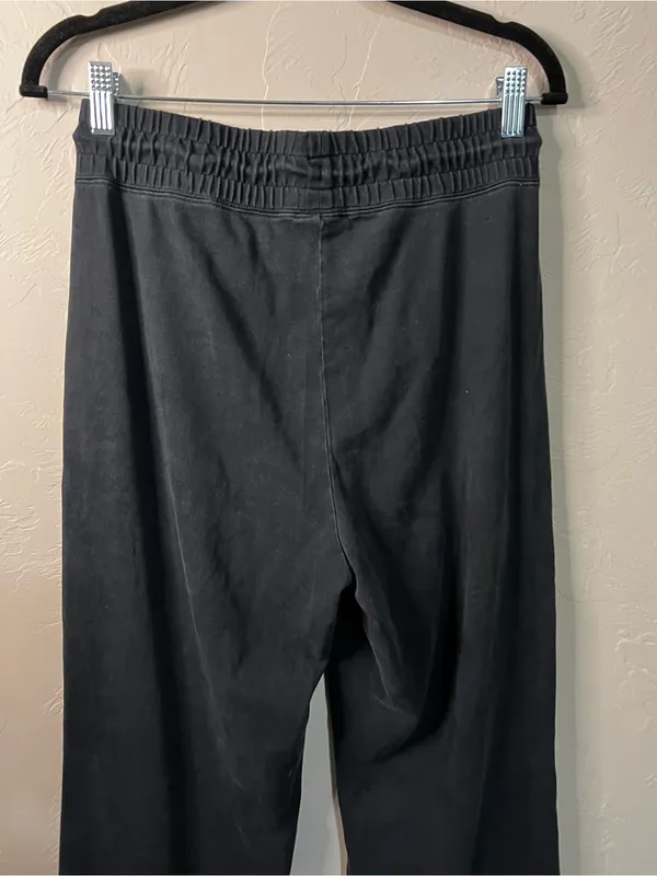 Nike Black Jersey Knit Wide Leg Pull On Athleisure Lounge Travel Pants - Image 10