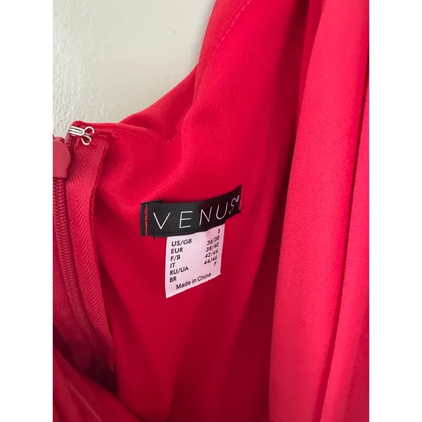 Venus Red Curtain Style Sleeveless Sexy Cocktail Dress - Image 3
