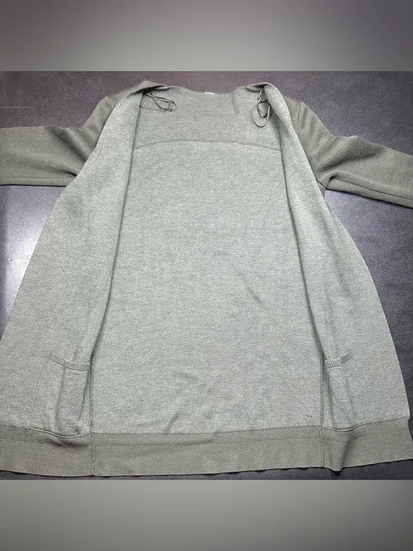 Lululemon Size M City Street Green Cashmere Open Front Cardigan Sweater - Image 5