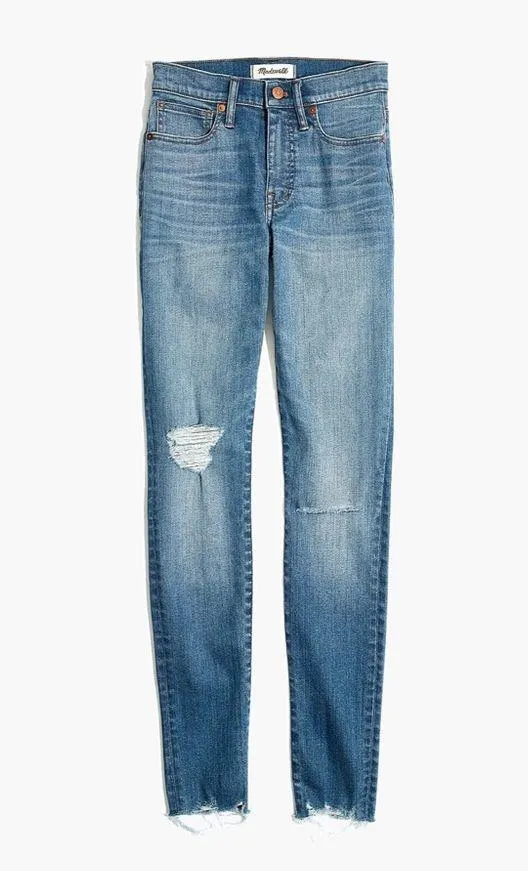 Madewell 9" Mid-Rise Skinny Jeans in Frankie Wash: Torn-Knee Edition - Image 13