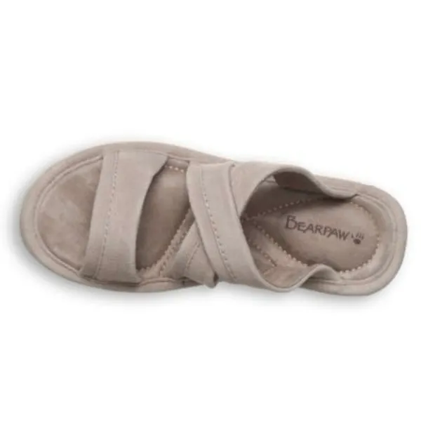 Bearpaw Altitude Platform Slide Sandals Taupe Suede Women’s Size 10 - Image 17