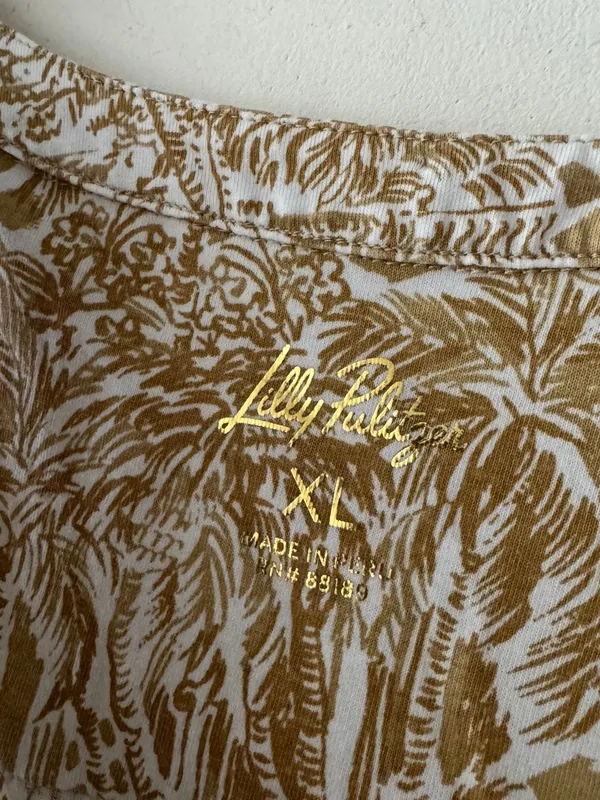Lilly Pulitzer Dev Dress in Palm Beach Paradise Sand Gold Tropical - Image 7