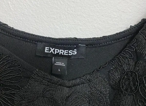 Express Womens Large Black Lace Tank Top Goth Gothic Grunge Whymsigoth Emo Lined - Image 2