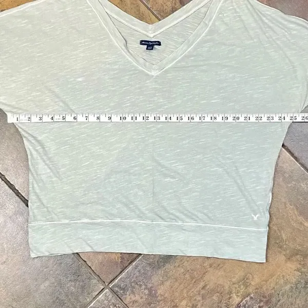 American Eagle Outfitters Gray V-neck Dolman 3/4 Sleeve Top XL - Image 8