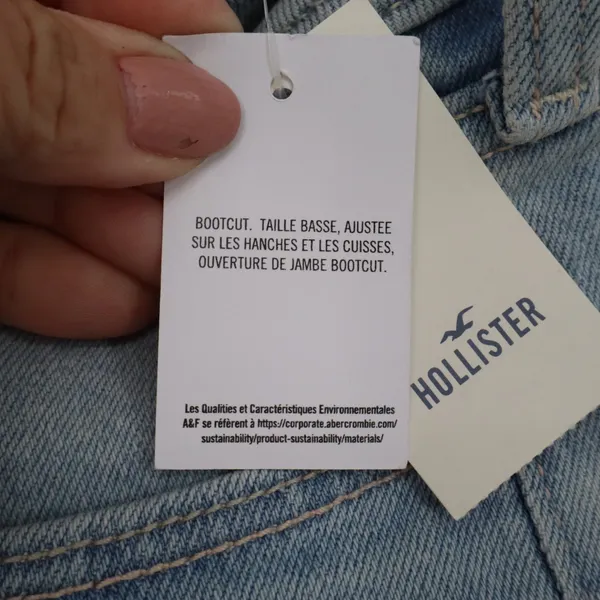 Hollister Low-Rise Bootcut Jeans Light Wash Blue 4L W27 Long - Image 6