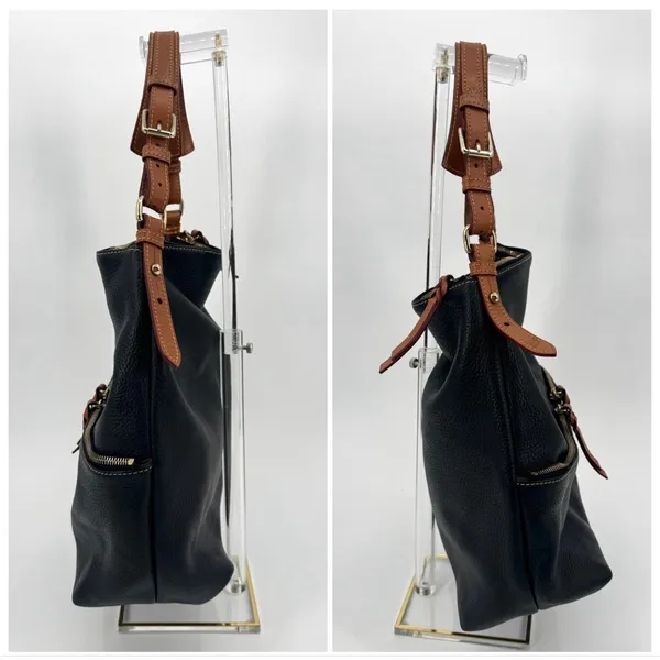 Dooney & Bourke Dillen Pocket Sac Shoulder Bag Black British Tan - Image 6