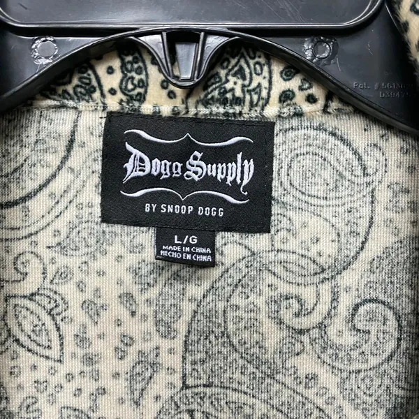 Dogg Supply by Snoop Dogg‎ Large Paisley Button Down Sleep Top Pajama Lounge - Image 3