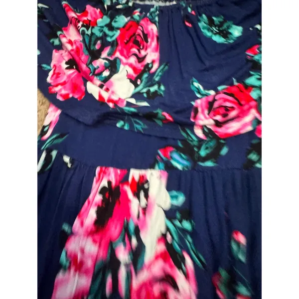 Floral‎ Dress Off the Shoulder Maxi Dress – XS - Image 4
