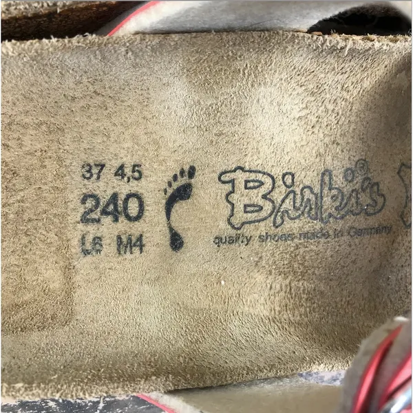 Birkenstock BIRKI'S Leather Strapy Sandal L6/M4 Coral Everyday Resort Coastal Made In German - Image 7