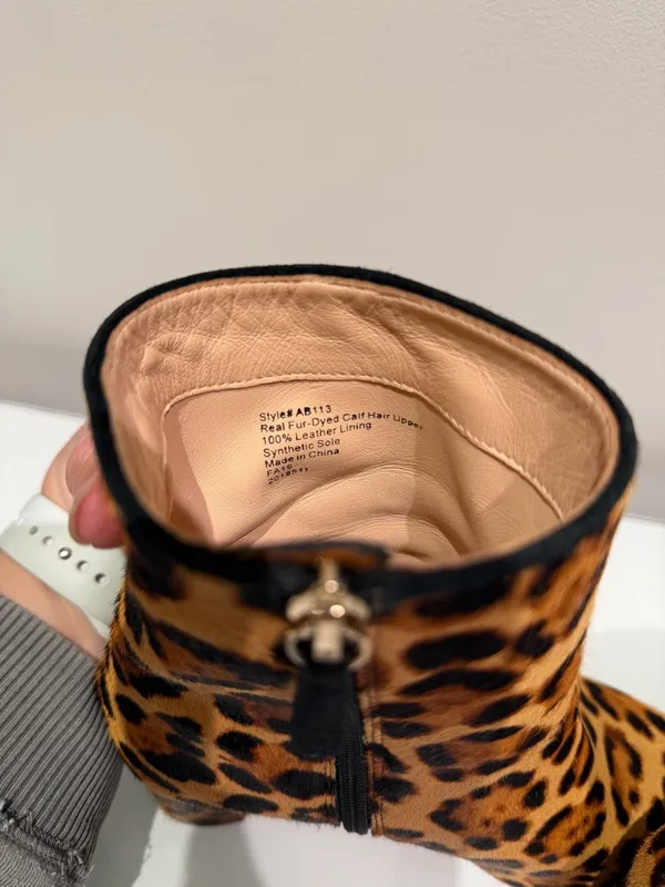J. Crew Sadie Leopard Booties Size 7 - Image 9