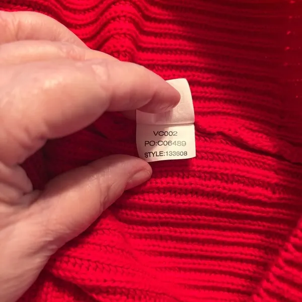 Chaps Ralph Lauren Sweater Red Women's Size M‎ Oversized Preppy - Image 6