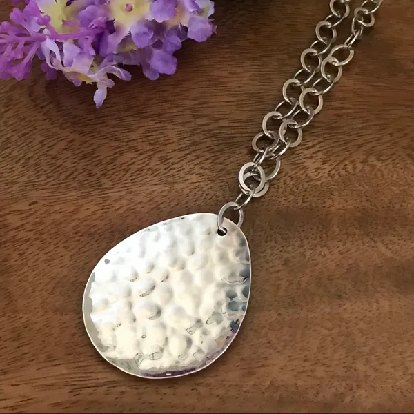 Silpada Hammered Disk Necklace Sterling Silver - Image 7