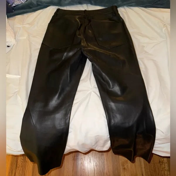 ZARA black leather pants - Image 2