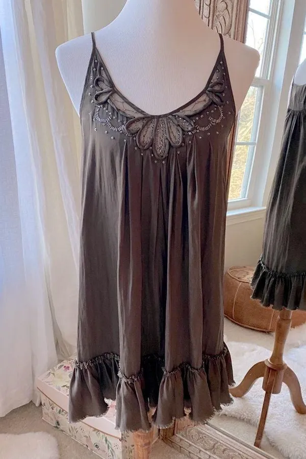 Moda International Beaded Top Slip Dress - Image 3